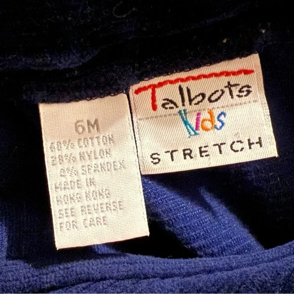 Vintage Talbots Kids Navy Velvet Embroidered Dress 6M Holiday - Picture 5 of 6